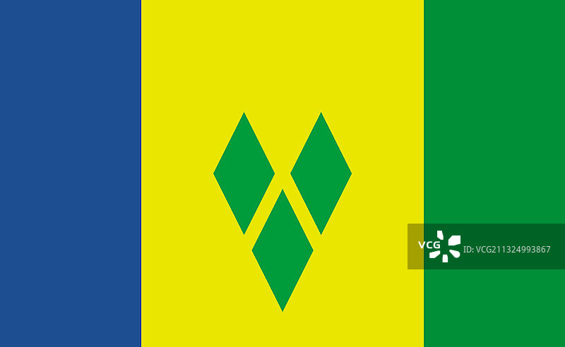 圣文森特和格林纳丁斯国旗图片素材