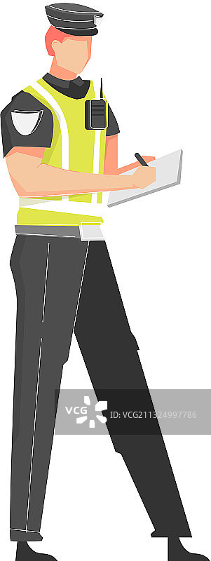 道路警察组合图片素材