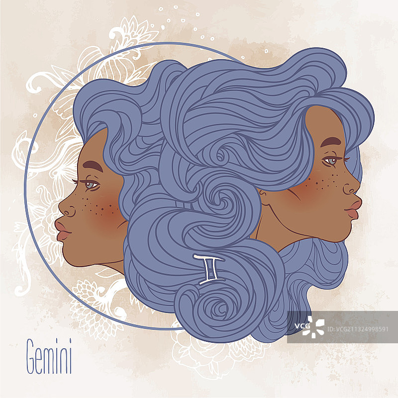 双子座星座标志图片素材