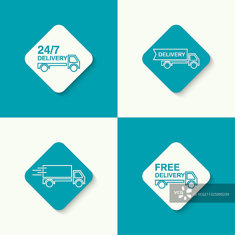 货运系列图标图片素材