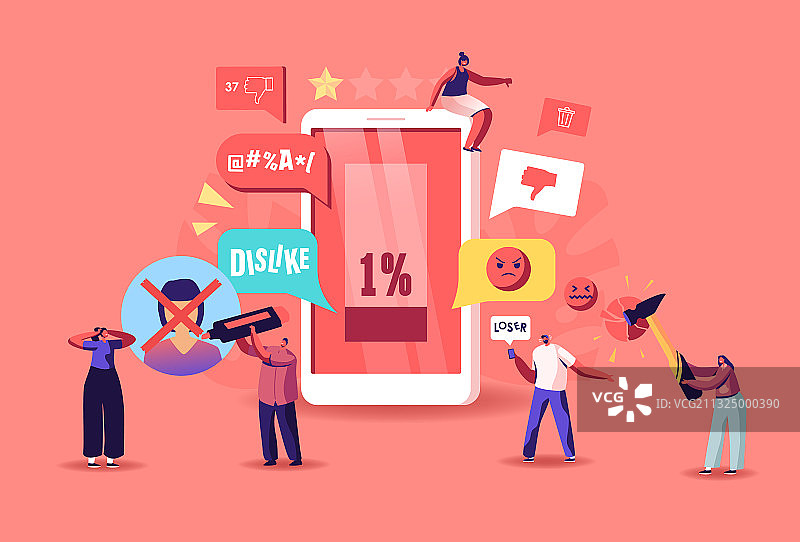 网络舆论社交网络骚扰图片素材