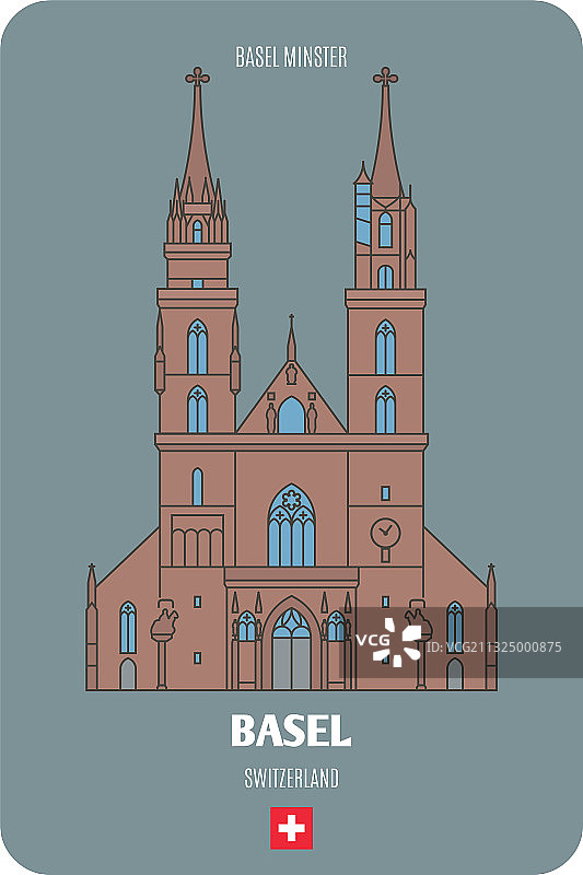 瑞士巴塞尔大教堂图片素材
