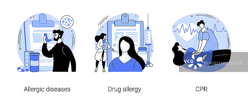 过敏反应抽象概念图片素材