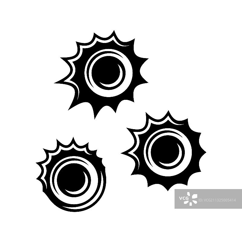 黑色弹孔元素图片素材