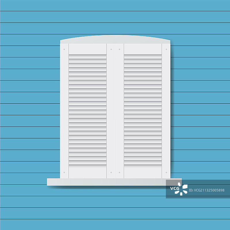 关闭的木制百叶窗图片素材