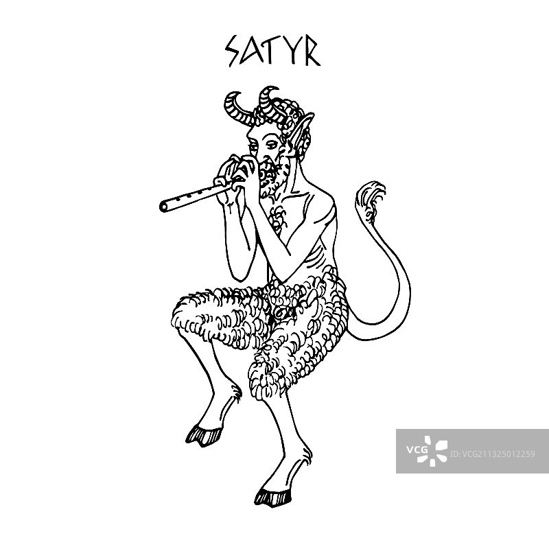 萨提尔：古希腊神话人物图片素材