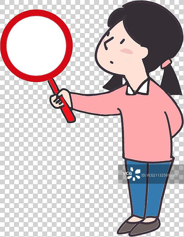 举牌女孩元素图片素材