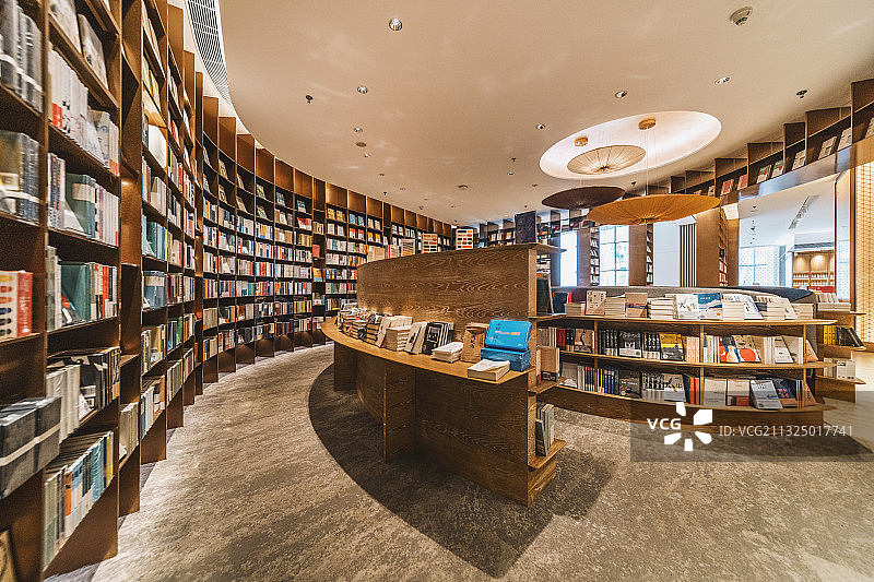 书店内的书架图片素材