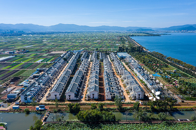 云南省玉溪市通海县杞麓湖壹号别墅区图片素材