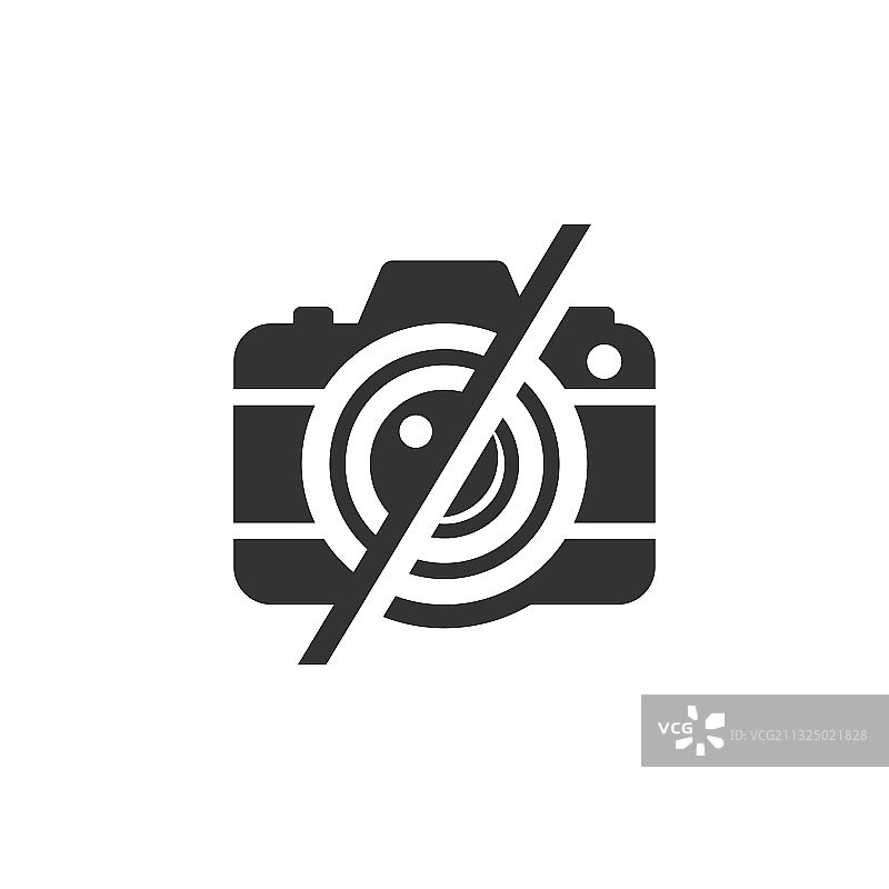 禁止相机或拍照标志扁平图标图片素材
