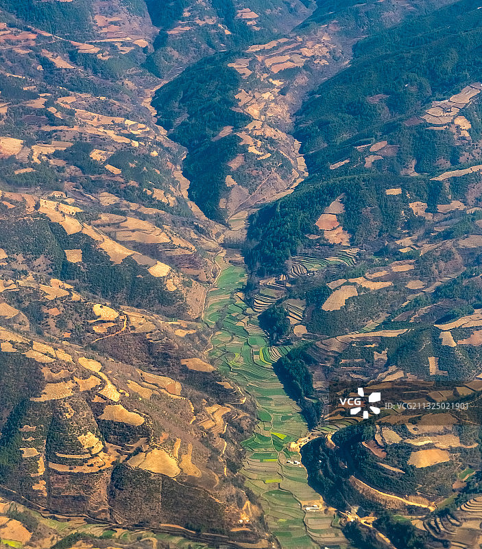 川西地势航拍图片素材