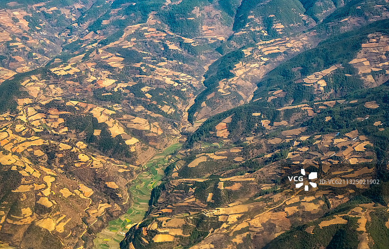 川西地势航拍图片素材