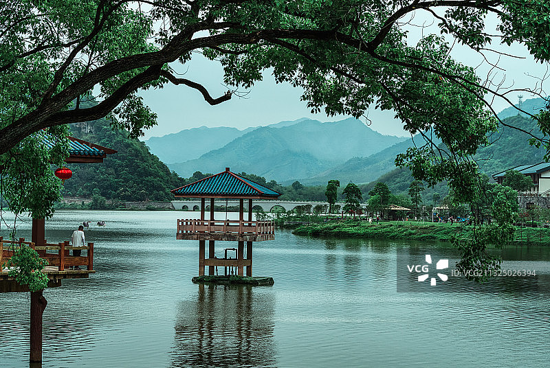 英德天鹅湖图片素材