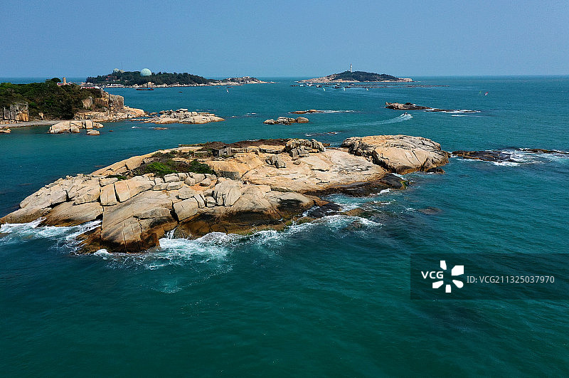 广东省汕尾市城区红海湾遮浪旅游区炮台公园航拍图片素材