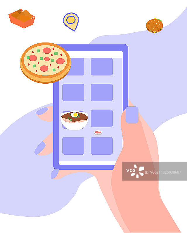 网上订购各种食物图形图片素材