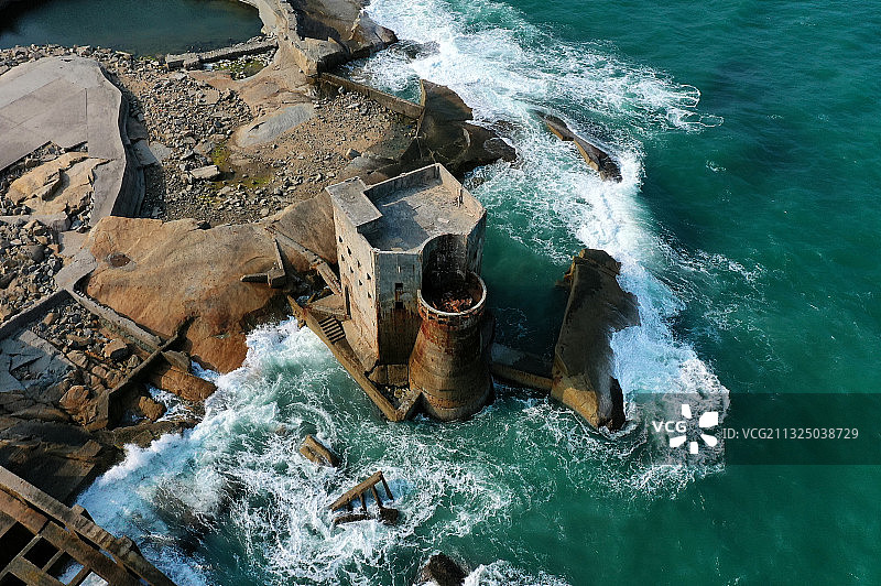 广东省汕尾市城区红海湾遮浪南海观世音旅游景区南海寺航拍图片素材