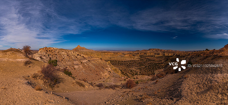 美国新墨西哥州圣胡安县沙漠全景图片素材
