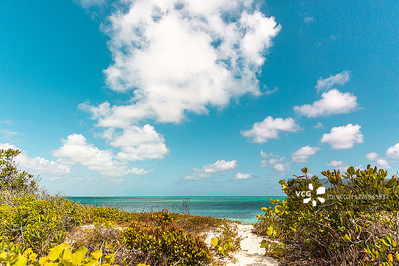 特克斯和凯科斯群岛普罗维登西亚莱斯海景图片素材