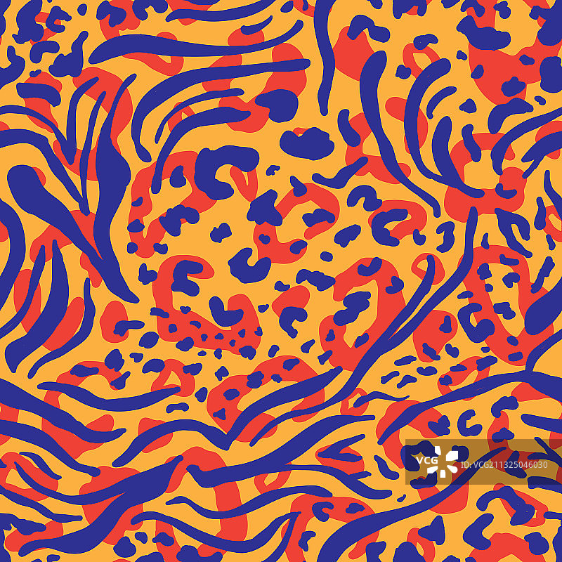 动物豹纹无缝图案图片素材