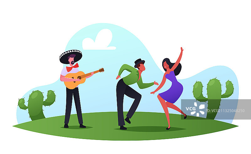 墨西哥五月五日节庆派对艺术家图片素材