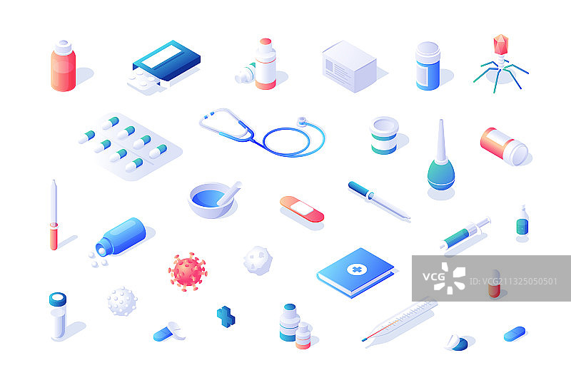 医疗用品和药品图标合集图片素材