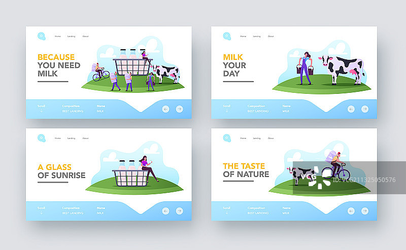 送奶工工作落地页模板图片素材