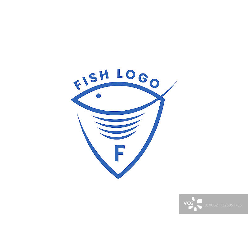 鱼盾牌标志图片素材