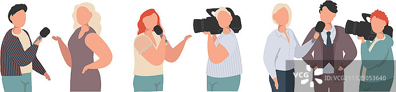 记者与脱口秀主持人合集图片素材