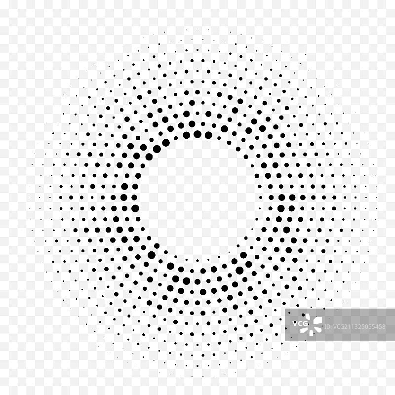 圆形半色调几何点状渐变图案图片素材