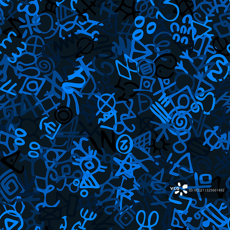 手绘符号无缝图案图片素材