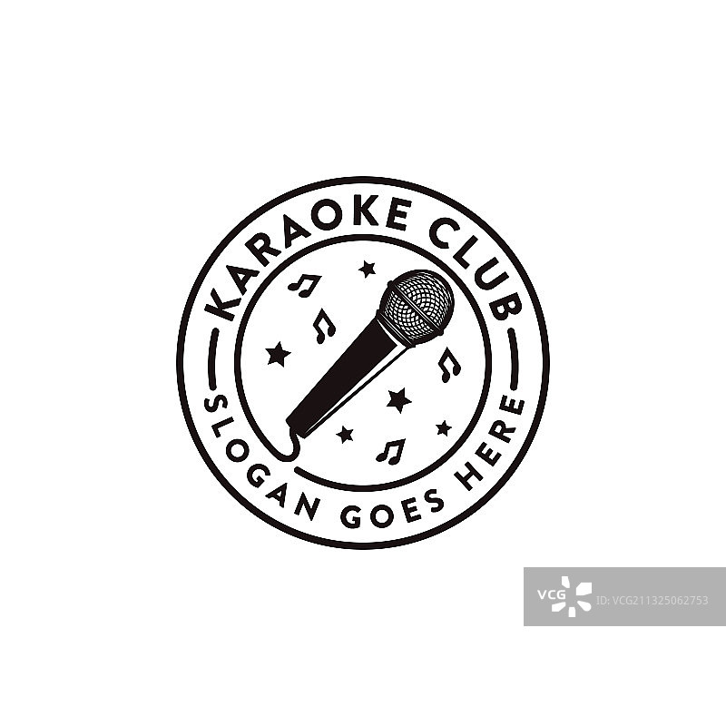 麦克风卡拉OK徽标图标图片素材