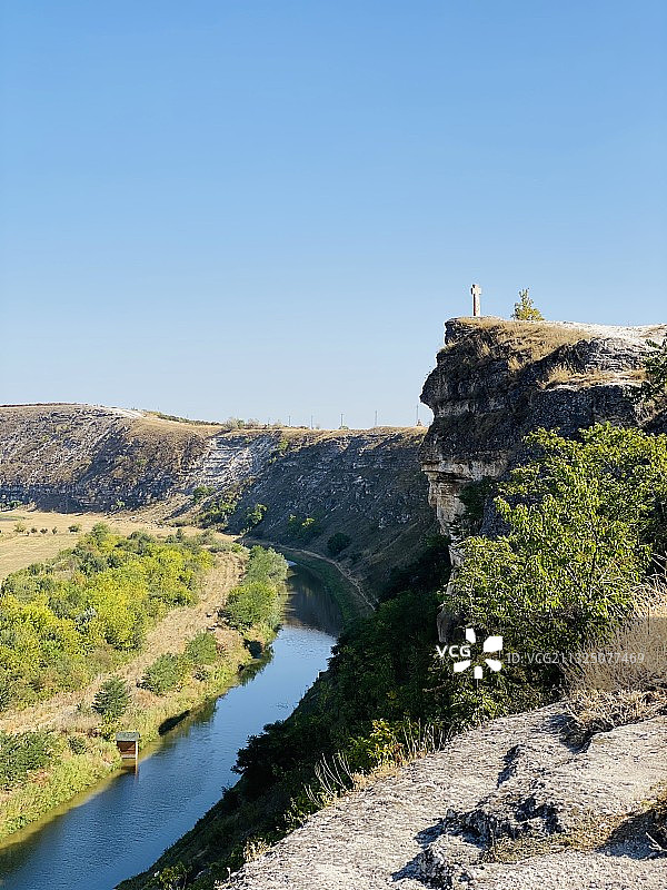 摩尔多瓦克留莱尼晴空河流景色图片素材