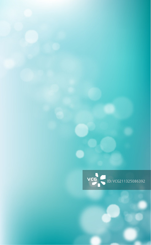 蓝色背景上的白色模糊散景图片素材