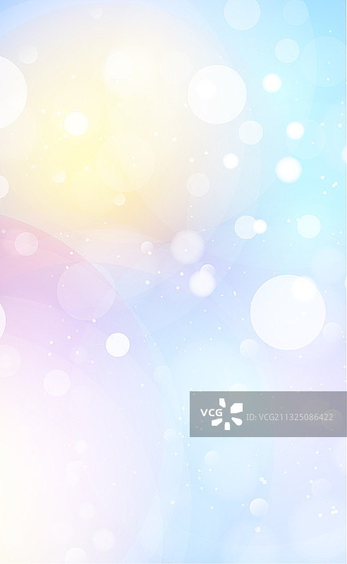 蓝色背景上的白色模糊散景图片素材