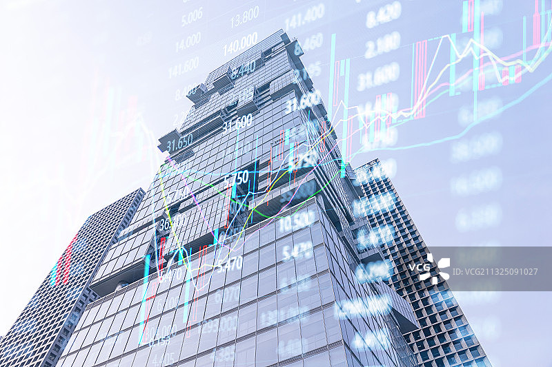 深圳证券交易所和金融股市证券走势概念图片素材
