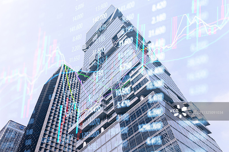 深圳证券交易所和金融股市证券走势概念图片素材