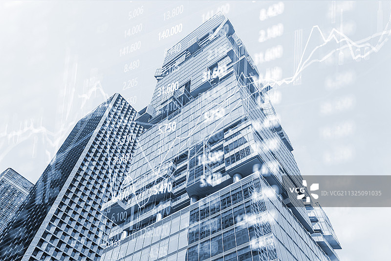 深圳证券交易所和金融股市证券走势概念图片素材