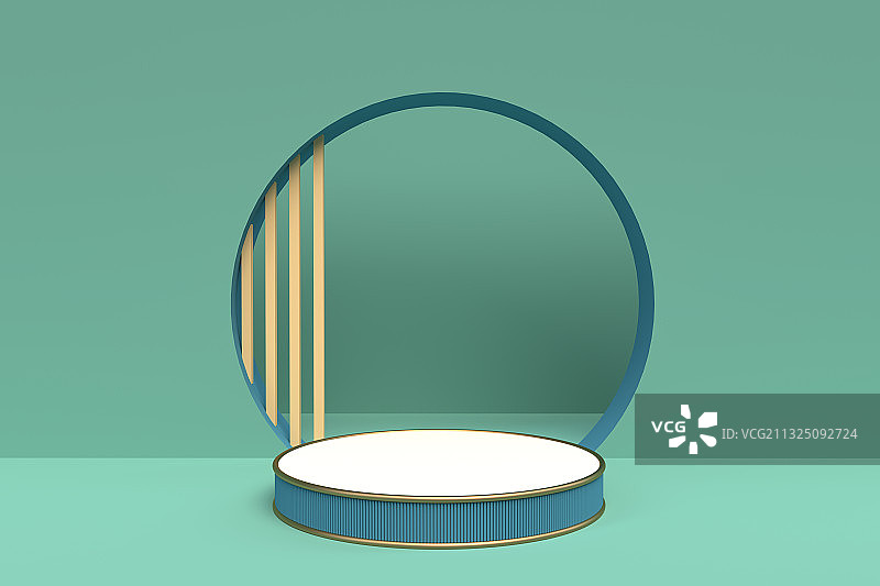 C4D创意三维几何展台图片素材