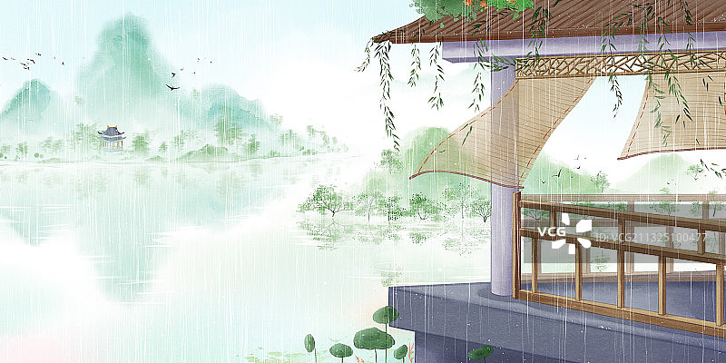 谷雨风景图片素材