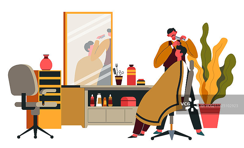 理发店专业发型护理图片素材