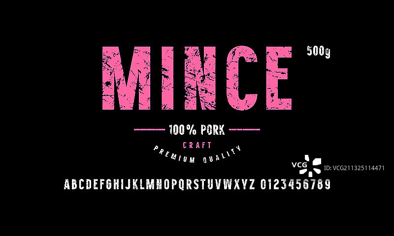 经典风格的无衬线字体和精细标签图片素材