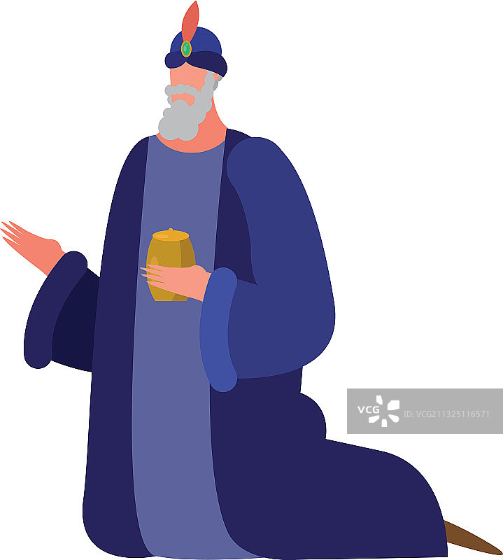 带着礼物的智者图片素材