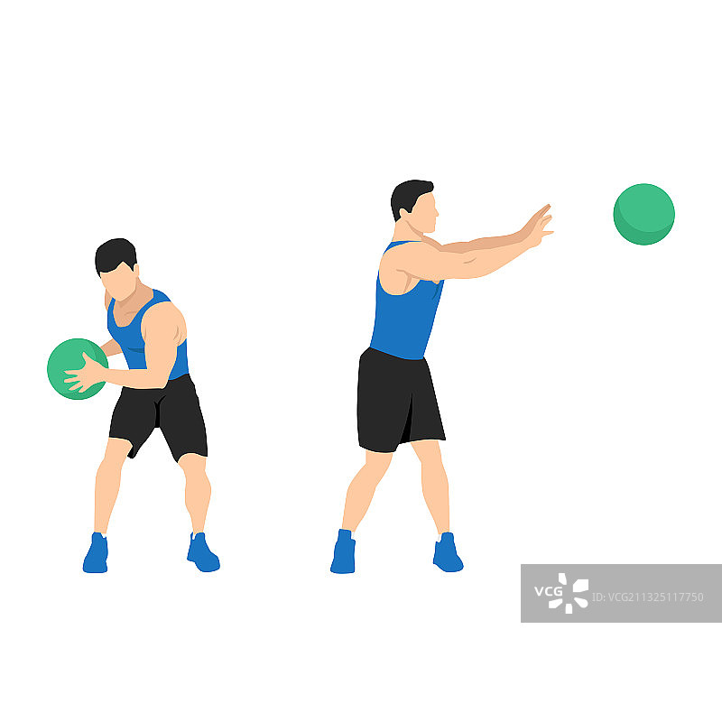 侧向掷实心球训练图片素材