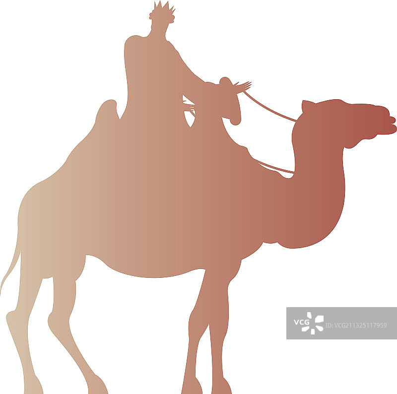 骆驼剪影智者角色图片素材