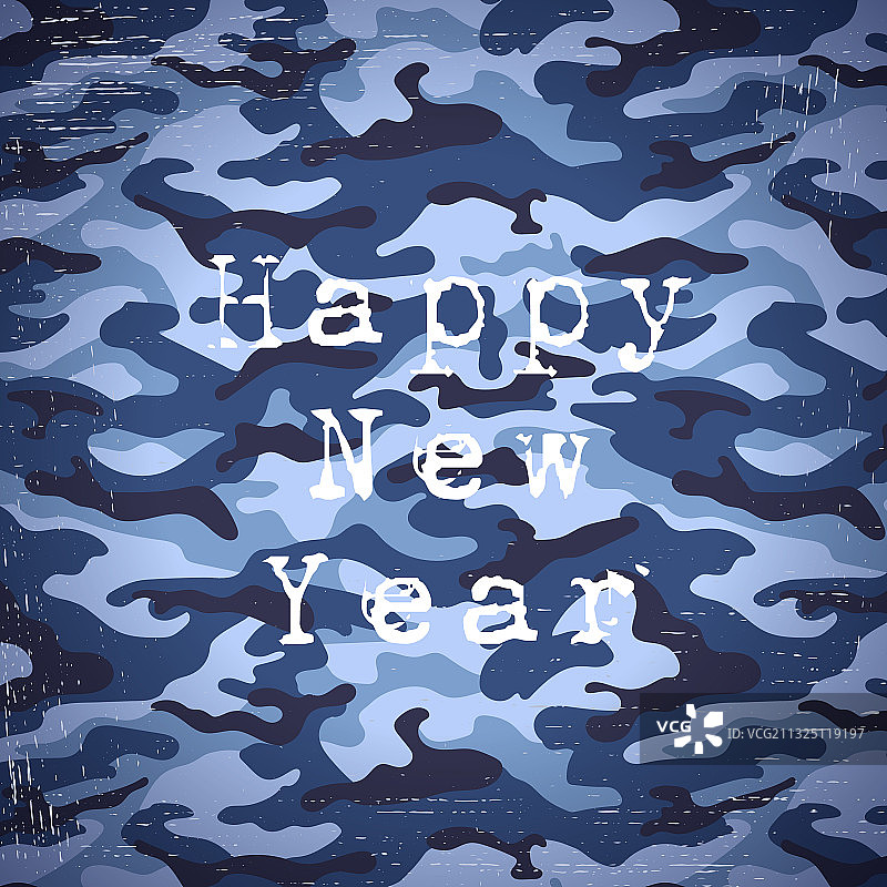 军风新年快乐贺卡图片素材