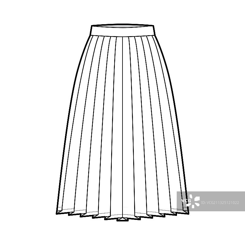 侧刀褶裙技术时尚图片素材