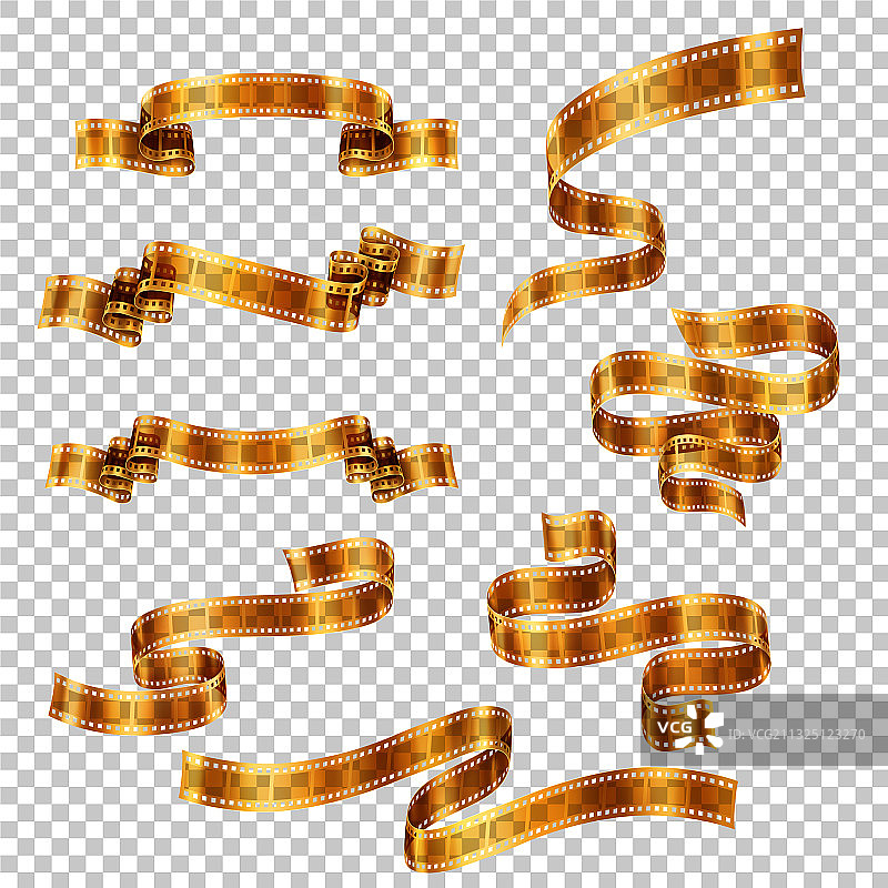 金色金属胶片合集图片素材