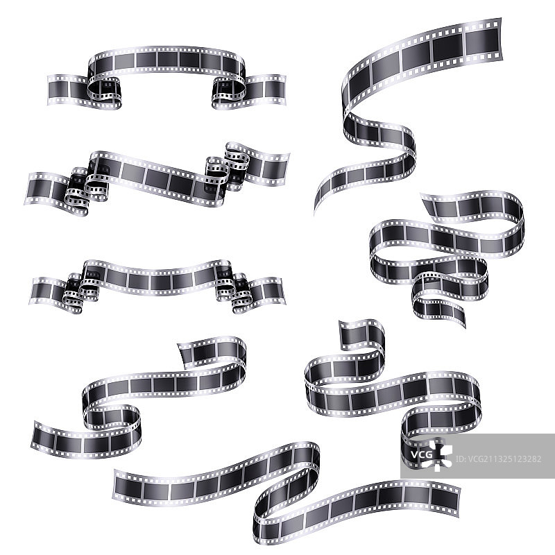 银色金属胶片合集图片素材