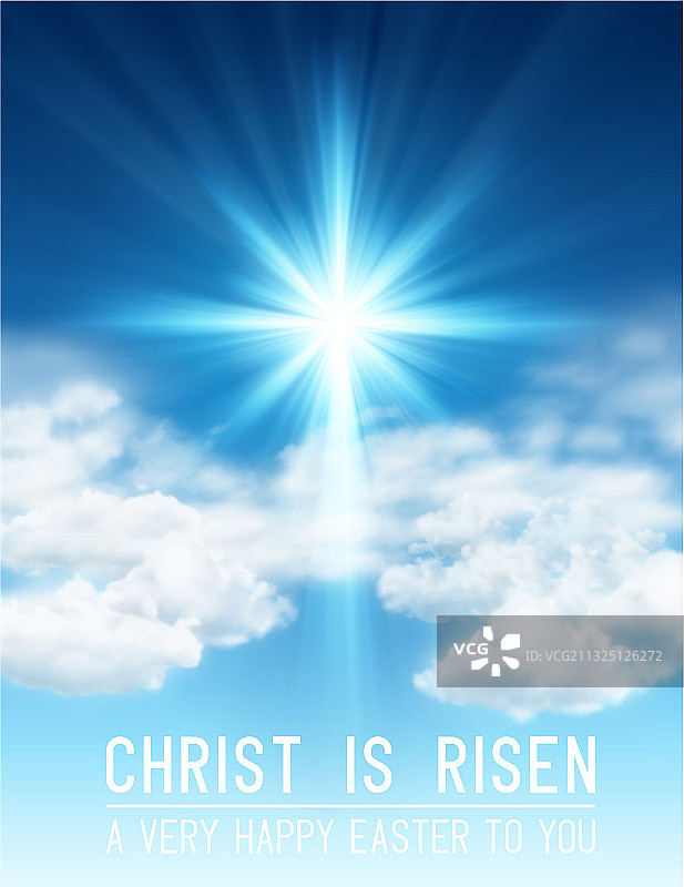 复活节背景：光线与十字光芒图片素材