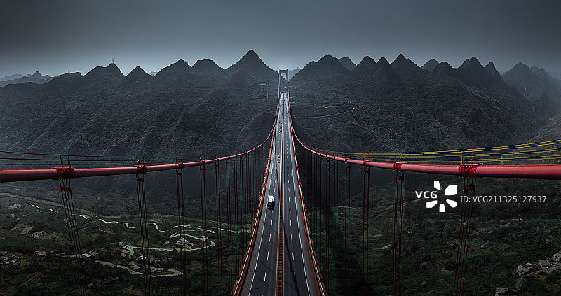 坝陵河大桥全景图片素材